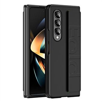 Shockproof Case for Samsung Galaxy Z Fold4 5G Anti-Fall Hard PC Phone Case Rubberized Protective Case with Elastic Strap