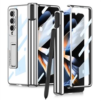 GKK Shockproof Kickstand Case for Samsung Galaxy Z Fold4 5G Hard PC Phone Case with HD Screen Protector