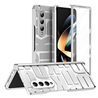 Slim Case for Samsung Galaxy Z Fold4 5G Protective Phone Case PC Phone Shell with Tempered Glass Front Screen Film