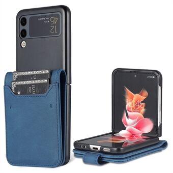 AZNS For Samsung Galaxy Z Flip4 5G PU Leather Flipping Case Card Slots Magnetic Closure Cover