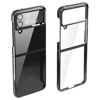 For Samsung Galaxy Z Flip4 5G Electroplating Ultra Slim Phone Case Anti-scratch Transparent Folding Protective Cover