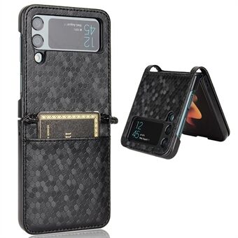 For Samsung Galaxy Z Flip4 5G Imprinted Dot Pattern PU Leather Drop-proof Case Flip Phone Cover with Card Slot