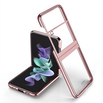 For Samsung Galaxy Z Flip4 5G Electroplating Hard PC Phone Case Transparent Protective Cover