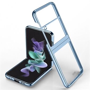 For Samsung Galaxy Z Flip4 5G Electroplating Hard PC Back Cover Transparent Folding Phone Case