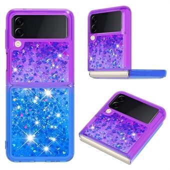 YB Quicksand Series-3 for Samsung Galaxy Z Flip4 5G Soft TPU Back Cover Gradient Quicksand Liquid Flowing Sparkle Shell