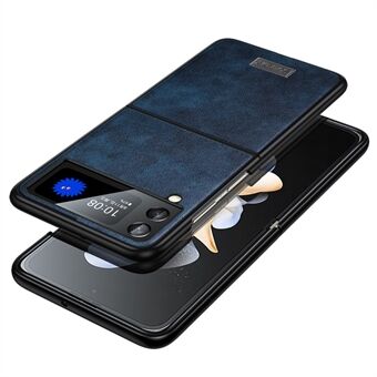 SULADA For Samsung Galaxy Z Flip4 5G PU Leather Coated TPU + PC Anti-fall Phone Case Scratch-resistant Cell Phone Cover