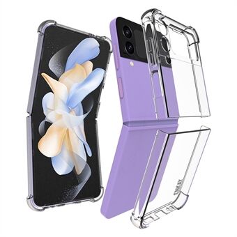 ENKAY HAT PRINCE For Samsung Galaxy Z Flip4 5G Shockproof Phone Case Anti-slip Strip Edge Clear TPU Cover