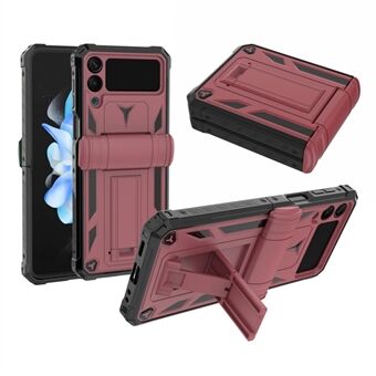 GW30 PC Phone Case for Samsung Galaxy Z Flip4 5G , Shockproof Protective Kickstand Cover