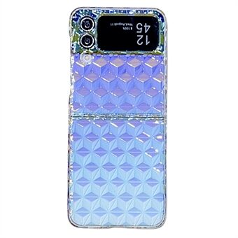 For Samsung Galaxy Z Flip4 5G Gradient Phone Cover Hard PC Colorful Diamond Texture Anti-Scratch Cover