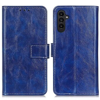 For Samsung Galaxy A14 5G Retro Crazy Horse Texture PU Leather Magnetic Clasp Phone Cover Stand Wallet Case