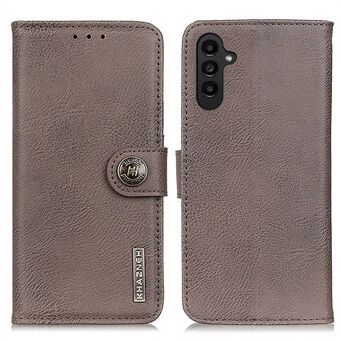 KHAZNEH For Samsung Galaxy A14 5G Cowhide Texture PU Leather Stand Wallet Cover Magnetic Clasp Inner TPU Phone Case