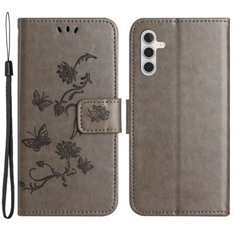 For Samsung Galaxy A14 5G / A14 4G Full Protection Butterfly Flower Imprinted Phone Case PU Leather + TPU Anti-scratch Flip Wallet Stand Cover