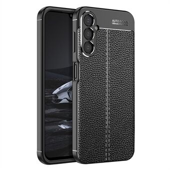 Litchi Texture TPU Case for Samsung Galaxy A14 5G / 4G, Anti-fingerprint Drop-proof Protective Phone Cover