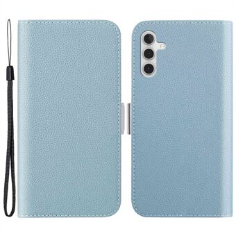 For Samsung Galaxy A14 5G Candy Color PU Leather Case Litchi Texture Phone Stand Full Protection Wallet Cover