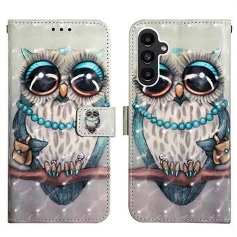 For Samsung Galaxy A14 5G YB Pattern Printing Leather Series-2 3D Pattern Printing PU Leather Case Wallet Stand Shockproof Phone Cover