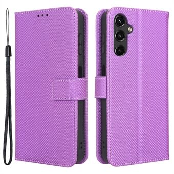 For Samsung Galaxy A14 5G Stand Wallet Phone Cover Magnetic Clasp Diamond Texture PU Leather Full Protection Case