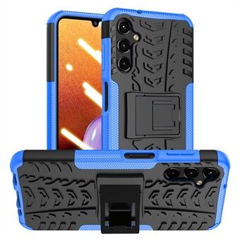 Kickstand Phone Case for Samsung Galaxy A14 5G / A14 4G , Cool Tyre Pattern Shockproof PC+TPU 2-in-1 Hybrid Cover