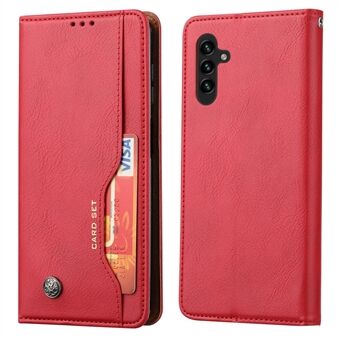 For Samsung Galaxy A14 5G Outer Card Slot PU Leather Case Magnetic Auto-absorbed Wallet Stand Phone Cover