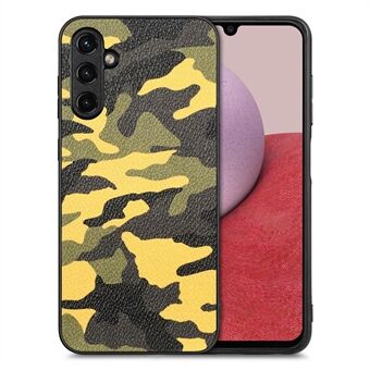 For Samsung Galaxy A14 5G / A14 4G Slim Phone Case Camouflage Pattern Leather Coated PC+TPU Cell Phone Cover