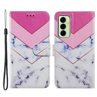 For Samsung Galaxy A14 5G PU Leather Phone Case Wallet Stand Pattern Printing Flip Phone Cover with Strap