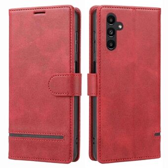 For Samsung Galaxy A14 4G / 5G Horizontal Line Anti-drop Wallet Cover PU Leather Flip Stand Case