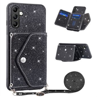 For Samsung Galaxy A14 5G / 4G PU Leather+TPU Phone Cover Kickstand Card Holder Cell Phone Case