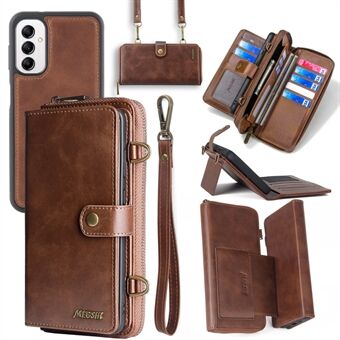 MEGSHI 020 Series for Samsung Galaxy A14 4G / 5G Leather Phone Case Detachable 2-in-1 Wallet Stand Cover