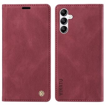 YIKATU YK-004 For Samsung Galaxy A14 5G Skin-touch Magnetic Closing Leather Wallet Stand Cover Phone Case