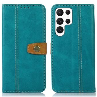 For Samsung Galaxy S23 Ultra Calf Texture PU Leather Stand Wallet Case Full Protection Inner TPU Phone Cover