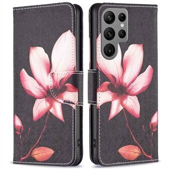 BF Pattern Printing Leather Series-2 for Samsung Galaxy S23 Ultra Wallet Case Printed Pattern PU Leather Stand Feature Flip Magnetic Protective Phone Cover