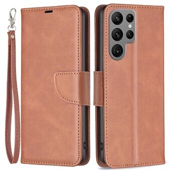 For Samsung Galaxy S23 Ultra BF Leather Series-4 Phone Stand Case Magnetic Clasp PU Leather Drop-proof Wallet Cover with Wrist Strap