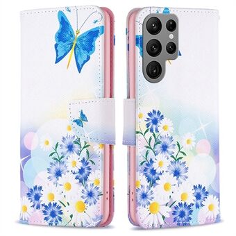 BF Pattern Printing Leather Series-1 for Samsung Galaxy S23 Ultra Wallet Case PU Leather Stand Flip Magnetic Protective Shockproof Cover