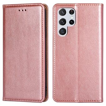 For Samsung Galaxy S23 Ultra PU Leather Foldable Stand Magnetic Auto Closing Cover Phone Wallet Case