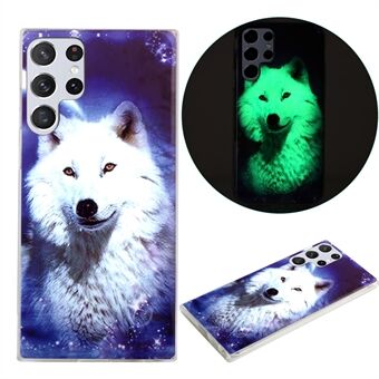 Soft TPU Phone Case for Samsung Galaxy S23 Ultra, Luminous Noctilucent Pattern Printing IMD Phone Cover