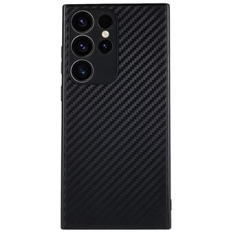 Carbon Fiber Case for Samsung Galaxy S23 Ultra, Anti-Fingerprint Soft TPU Protective Phone Cover