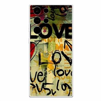 For Samsung Galaxy S23 Ultra Print Pattern TPU Phone Case Shockproof Protective Anti-Slip Back Cover