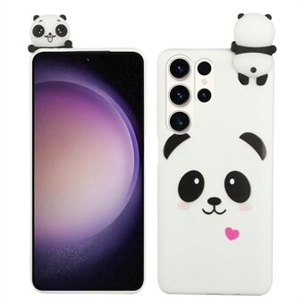 For Samsung Galaxy S23 Ultra TPU+Silicone Phone Case Cell Phone Cover with Cartoon 3D Animal Figure