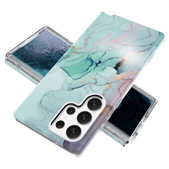 For Samsung Galaxy S23 Ultra GW18 IMD Marble Pattern Back Cover PC+TPU Shockproof Mobile Phone Case