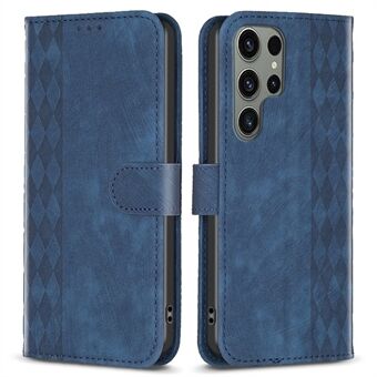 Phone Cover for Samsung Galaxy S23 Ultra Anti-fall Imprinting Pattern Stand Folio Flip Case with Wallet