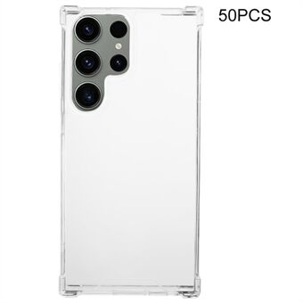 50Pcs For Samsung Galaxy S23 Ultra 1.5mm Corner Protection Phone Cover Acrylic+TPU Clear Case