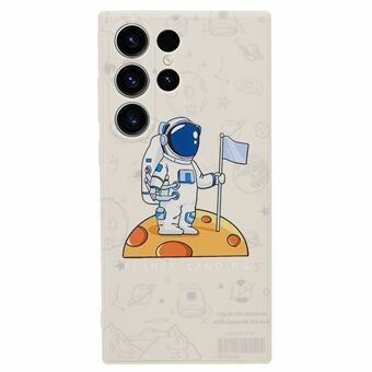 For Samsung Galaxy S23 Ultra Cartoon Astronaut Pattern Soft TPU Case Precise Cutout Phone Cover