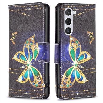 BF Pattern Printing Leather Series-2 for Samsung Galaxy S23 PU Leather Flip Cover Printed Pattern Wallet Stand Magnetic Clasp Shockproof Phone Case