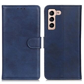 Shockproof PU Leather Phone Case For Samsung Galaxy S23, Foldable Stand Magnetic Clasp Cowhide Texture Phone Wallet Cover