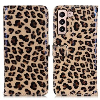 For Samsung Galaxy S23 PU Leather Wallet Case Stand Magnetic Closure Leopard Pattern Flip Folio Phone Cover