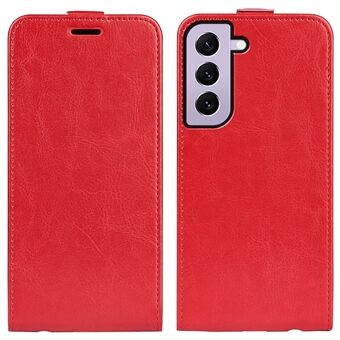 For Samsung Galaxy S23 Vertical Flip Phone Anti-drop Case Crazy Horse Texture Card Holder Leather Protective Cover