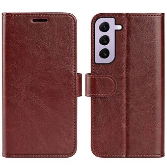 For Samsung Galaxy S23 PU Leather Stand Wallet Case Crazy Horse Texture Folio Flip Anti-scratch Phone Cover