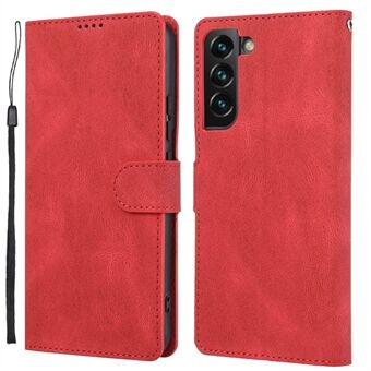 Shockproof Phone Case For Samsung Galaxy S23, PU Leather Flip Wallet Stand Magnetic Closure Smartphone Cover with Strap