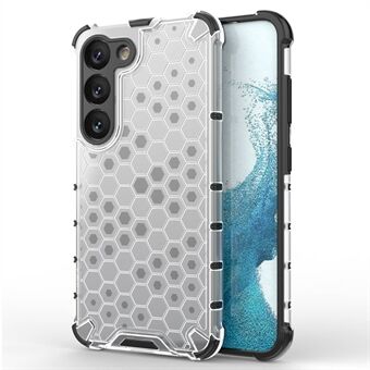 Phone Case for Samsung Galaxy S23 Shockproof Case Honeycomb Textured TPU + PC Phone Cover