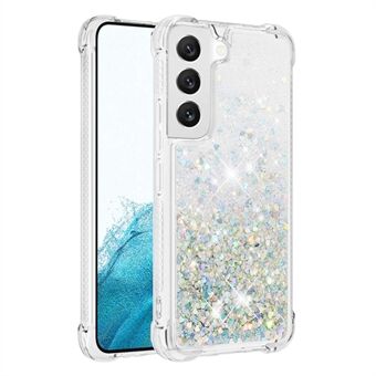 For Samsung Galaxy S23 YB Quicksand Series-1 Anti-drop Phone Cover Liquid Floating Glitter Sequins Protective TPU Phone Case