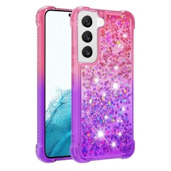 YB Quicksand Series-3 Phone Case for Samsung Galaxy S23 Gradient Color TPU Cover Quicksand Liquid Flowing Sequins Protective Case